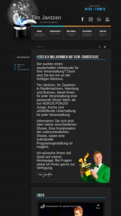Vorschau der mobilen Webseite www.dein-zauberer.de, Tim Jantzen