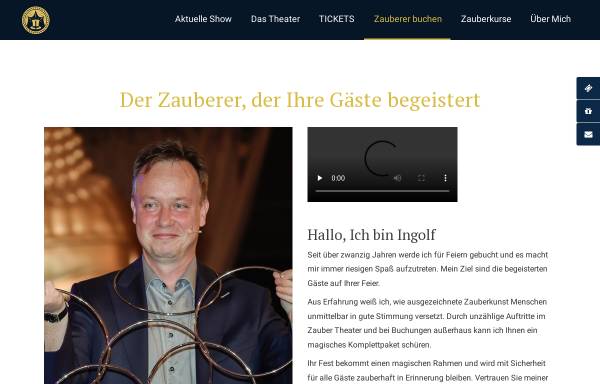 Vorschau von www.zaubertheater-essen.de, Zauber Theater - Zauberer Ingolf Schmidt