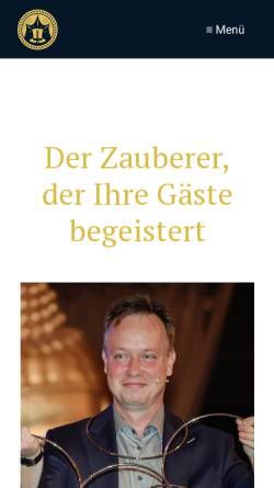 Vorschau der mobilen Webseite www.zaubertheater-essen.de, Zauber Theater - Zauberer Ingolf Schmidt