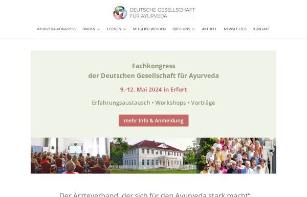 Vorschau von www.ayurveda.de, Deutsche Gesellschaft für Ayurveda