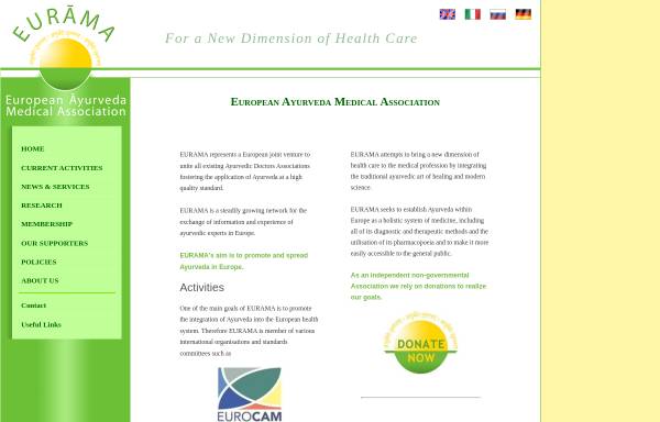 Vorschau von www.ayurveda-association.eu, Europäischer Verband der Ayurveda Ärzte