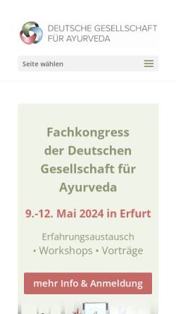 Vorschau der mobilen Webseite www.maharishi-ayurveda-gesundheitszentrum.de, Maharishi Ayurveda Gesundheitszentren in Deutschland