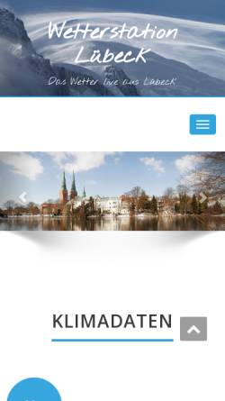 Vorschau der mobilen Webseite www.wetterstation-luebeck.de, Wetterstation in Lübeck