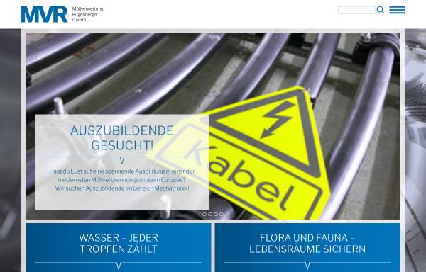 Vorschau von www.mvr-hh.de, MVR - Müllverwertung Rugenberger Damm