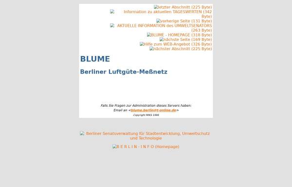Vorschau von www.met.fu-berlin.de, Ozon Tageswerte - Berliner Senatsverwaltung für Stadtentwicklung, Umweltschutz und Technologie (SENUM)