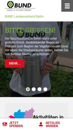 Vorschau der mobilen Webseite www.bund-berlin.de, Wildnis in Berlin - Bund für Umwelt und Naturschutz Deutschland Landesverband Berlin e.V.