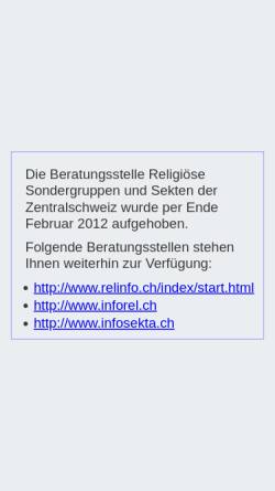 Vorschau der mobilen Webseite www.sektenberatung.ch, Ökumenische Beratungsstelle Religiöse Sondergruppen und Sekten