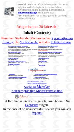Vorschau der mobilen Webseite www.religio.de, Religio