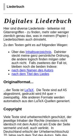 Digitales Liederbuch