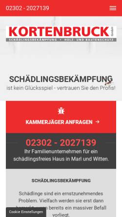 Vorschau der mobilen Webseite www.kortenbruck.de, Kortenbruck GmbH
