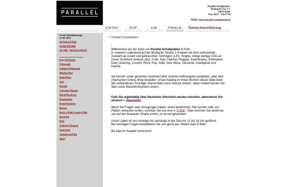 Vorschau von www.parallel-schallplatten.de, Parallel Schallplatten