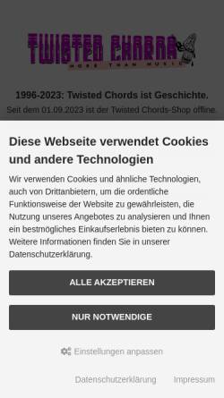Vorschau der mobilen Webseite www.twisted-chords.de, Twisted Chords