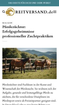 Vorschau der mobilen Webseite schoener-reiten.de, Schöner Reiten - Sylvia Sattelmeier