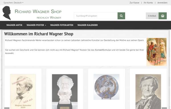 Vorschau von www.richard-wagner-shop.de, Richard Wagner Shop, Sven Fricke