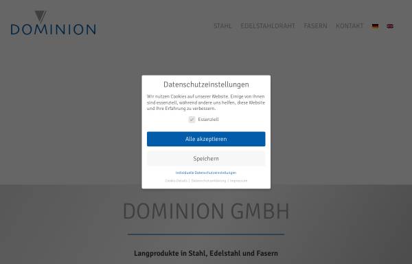 Vorschau von www.dominion-gmbh.de, Dominion GmbH