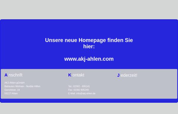 Vorschau von www.akj-ahlen.de, Arbeitskreis für Jugendhilfe in Ahlen