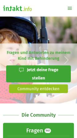 Vorschau der mobilen Webseite www.behinderte-kinder.de, Rechte behinderter Kinder