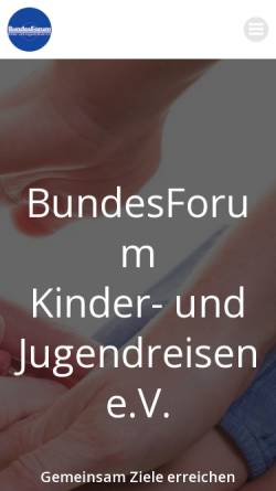 Vorschau der mobilen Webseite bundesforum.de, BundesForum Kinder- und Jugendreisen e.V.