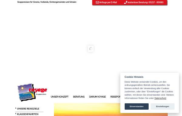 Vorschau von www.voyage-gruppenreisen.de, Voyage-Gruppenreisen