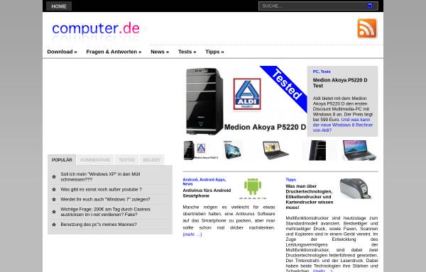 Vorschau von www.computer.de, Akcent Computerpartner Deutschland AG