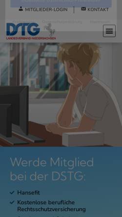 Vorschau der mobilen Webseite www.dstgnds.de, Deutsche Steuer-Gewerkschaft Landesverband Niedersachsen e.V.