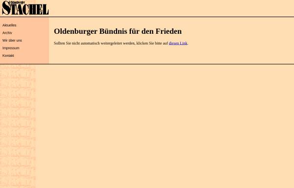 Vorschau von www.stachel.de, Oldenburger und Bremer Bündnis für Frieden