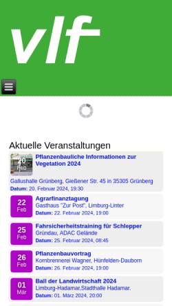 Vorschau der mobilen Webseite www.vlf-hessen.de, Landesverband Hessen für landwirtschaftliche Fortbildung e.V.