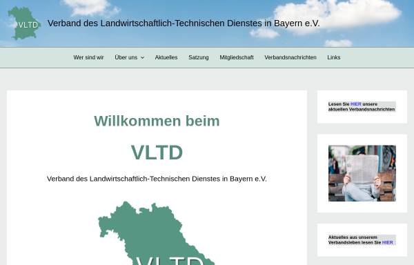 Vorschau von www.vltd.de, Verband des Landwirtschaftlich-Technischen Dienstes in Bayern e.V.
