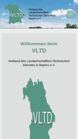 Vorschau der mobilen Webseite www.vltd.de, Verband des Landwirtschaftlich-Technischen Dienstes in Bayern e.V.