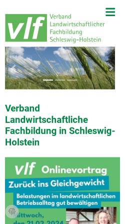 Vorschau der mobilen Webseite vlf-sh.de, Verband landwirtschaftlicher Fachschulabsolventen in Schleswig-Holstein