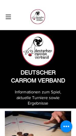Vorschau der mobilen Webseite www.carrom.de, Deutscher Carrom Verband