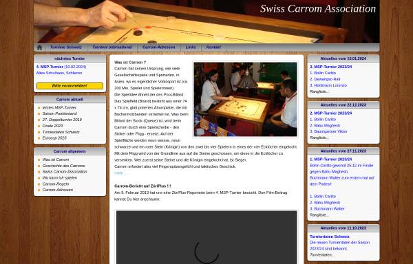 Vorschau von www.carrom.ch, SCA - Swiss-Carrom-Association