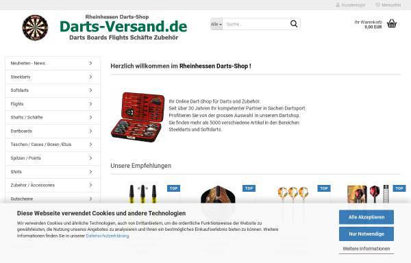 Vorschau von www.darts-versand.de, Rheinhessen Darts-Shop