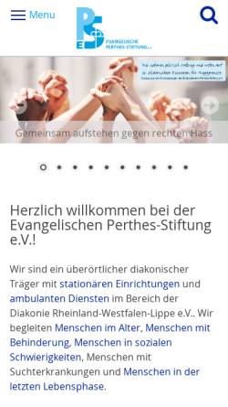 Vorschau der mobilen Webseite www.perthes-werk.de, Evangelisches Perthes-Werk e.V.