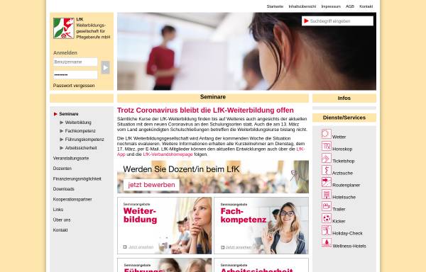 Vorschau von www.lfknrw.de, Landesverband freie ambulante Krankenpflege NRW e.V. (LfK)