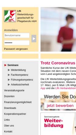 Vorschau der mobilen Webseite www.lfknrw.de, Landesverband freie ambulante Krankenpflege NRW e.V. (LfK)