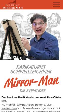 Vorschau der mobilen Webseite www.mirror-man.de, Mirror-Man