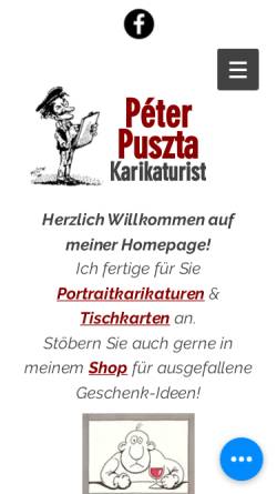 Vorschau der mobilen Webseite www.puszta-karikaturen.de, Puszta, Péter