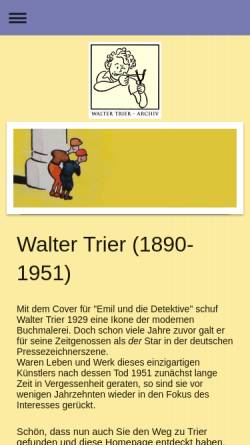 Vorschau der mobilen Webseite www.walter-trier.de, Trier, Walter