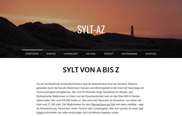 Vorschau von www.sylt-az.de, Sylt von A-Z