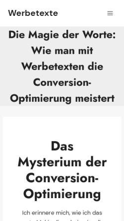 Vorschau der mobilen Webseite www.werbetexter-mach.de, Texter - Bruno Mach