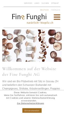 Vorschau der mobilen Webseite shii-take.ch, Romanens Pilz GmbH