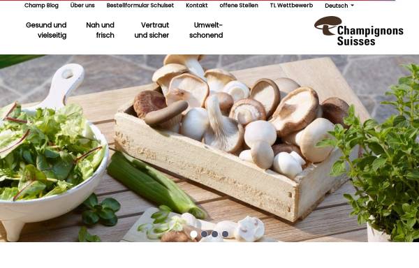 Vorschau von www.champignonsuisse.ch, Verband Schweizer Pilzproduzenten VSP