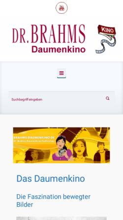 Vorschau der mobilen Webseite www.mein-daumenkino.de, Dr. Brahms Medien GmbH