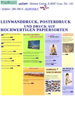 Vorschau der mobilen Webseite www.posterdruck.at, Zartl-Unzog KEG