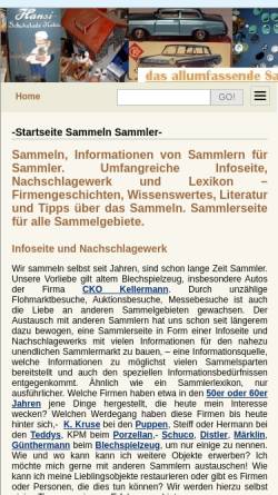 Vorschau der mobilen Webseite www.sammeln-sammler.de, Sammeln Sammler
