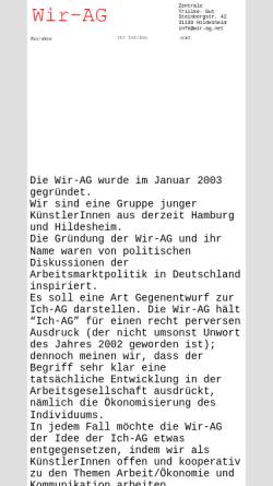 Vorschau der mobilen Webseite www.wir-ag.net, Wir-AG