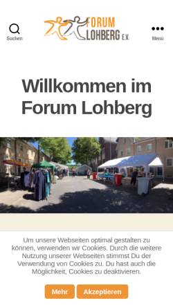Vorschau der mobilen Webseite www.forum-lohberg.de, Forum Lohberg e.v., Dinslaken