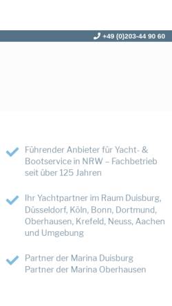 Vorschau der mobilen Webseite www.yachtservice-winterlager.de, MSW Meidericher Schiffswerft GmbH & Co. KG