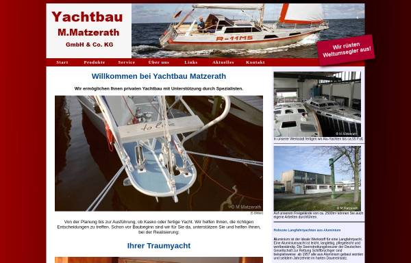 Vorschau von www.matzerath.de, Yachtbau M. Matzerath GmbH & Co. KG